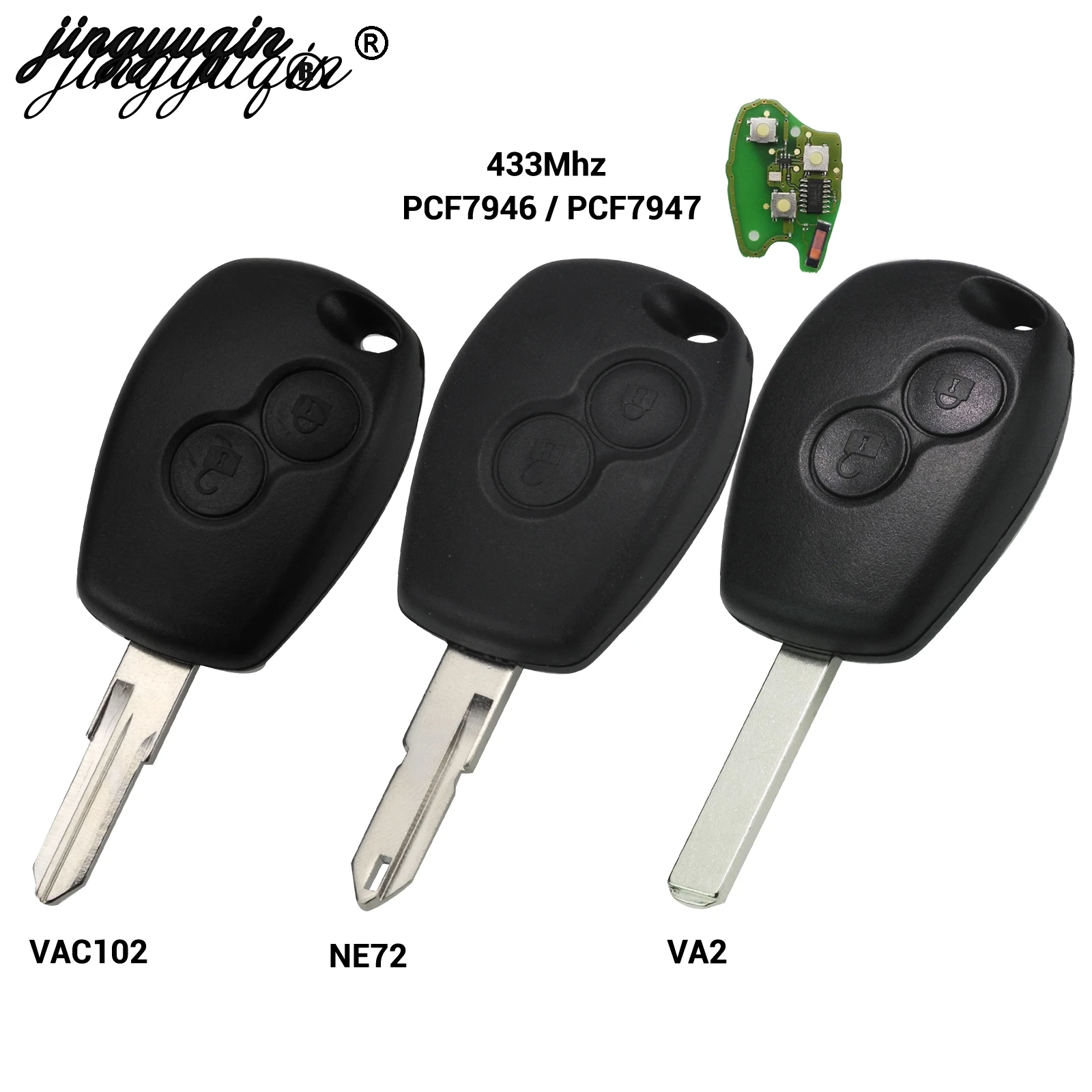 Jingyuqin 2B Автомобильный Брелок дистанционного управления с ключом для Renault Megan