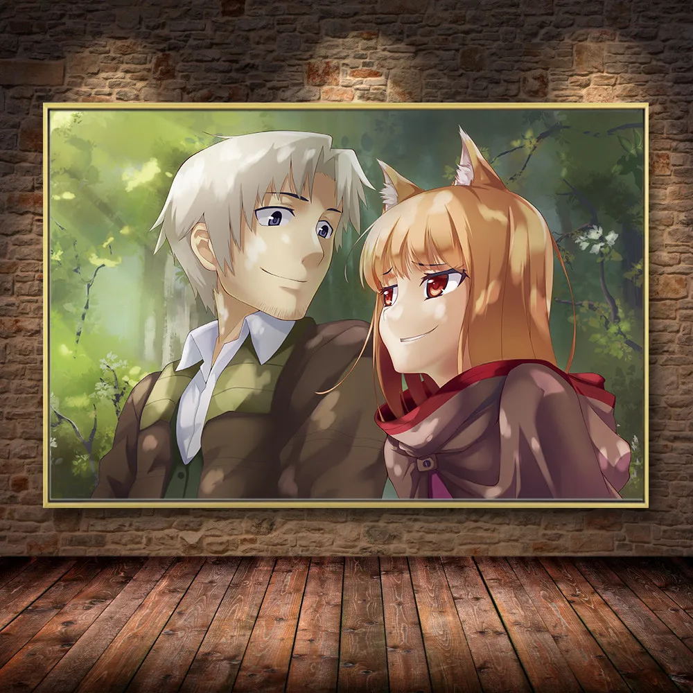

Japanese Anime Spice and Wolf Holo Okami to Koshinryo Home Decor Wall Scroll Poster Decorative Pictures For Living Room