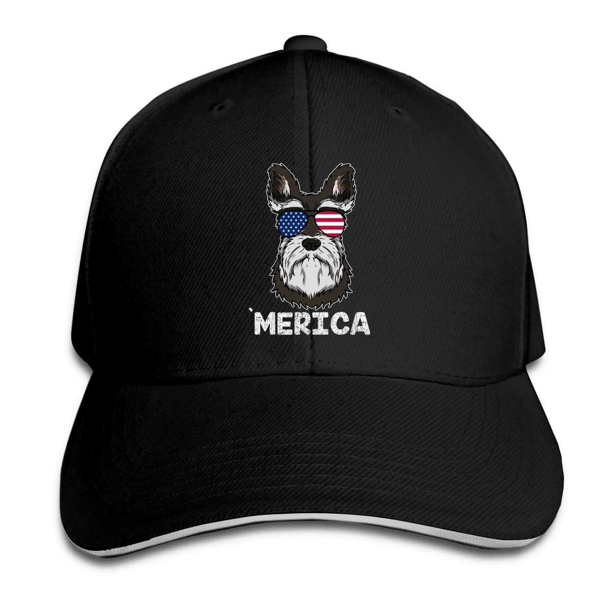 

Patriotic America Schnauzer Dog Hat Baseball Cap for Men Women Fashion Adjustable Sun Hat