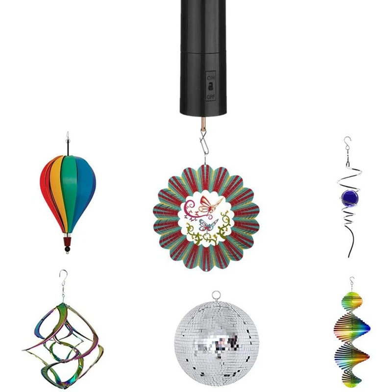 

2PCS Hanging Rotating Motor for Wind Spinner and Wind Chimes Mobile Battery Operated Garden Decor Accessory
