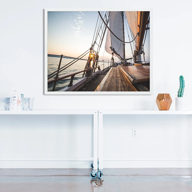 Скандинавский морской пейзаж настенная Картина на холсте скандинавские