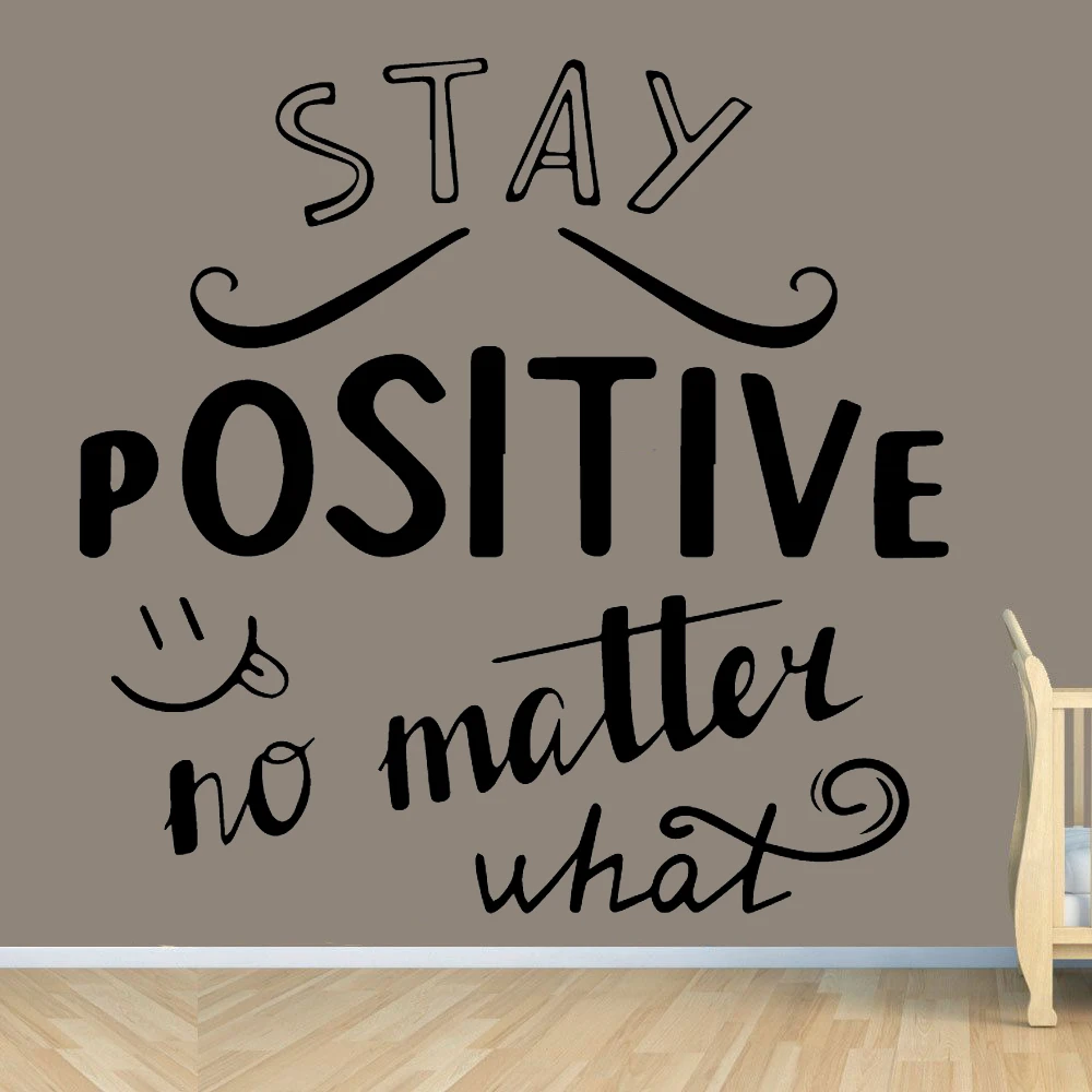 

Vinyl Modern say positive Wall Decal Pvc Wall Paper Kids Room Nature Decor Diy Home Decoration Accessories Stickers HQ784