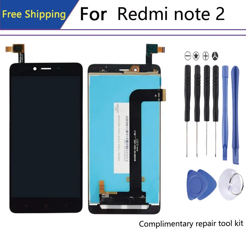 Для 5 &quotXiaomi redmi note 2 ЖК дисплей в зеркальном дисплее s дигитайзер сборе детали pantalla