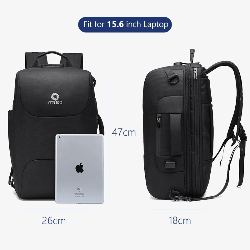 

Men's Multifunction Men 15.6 inch Laptop Backpacks Waterproof Business Travel Backpack Anti-Thief Male Mochila School Bags Hot