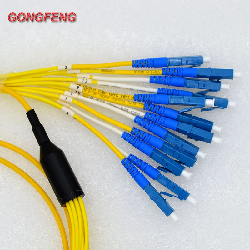 1pcs MPO-LC Optic Fiber Jumper 10 Gigabit Single-Mode 12-Core 40G Fiber jumper Module Connector MTP Fiber Switch Cable Special