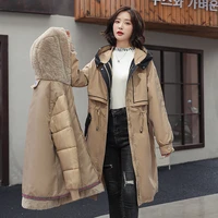 detachable inner liner parker overcomes winter new korean style long cotton padded coat warm thick oversized chic jacket