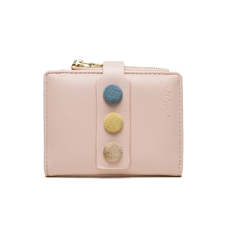 Новинка 2020 простой дизайн цветная пряжка три сложения много карт короткий