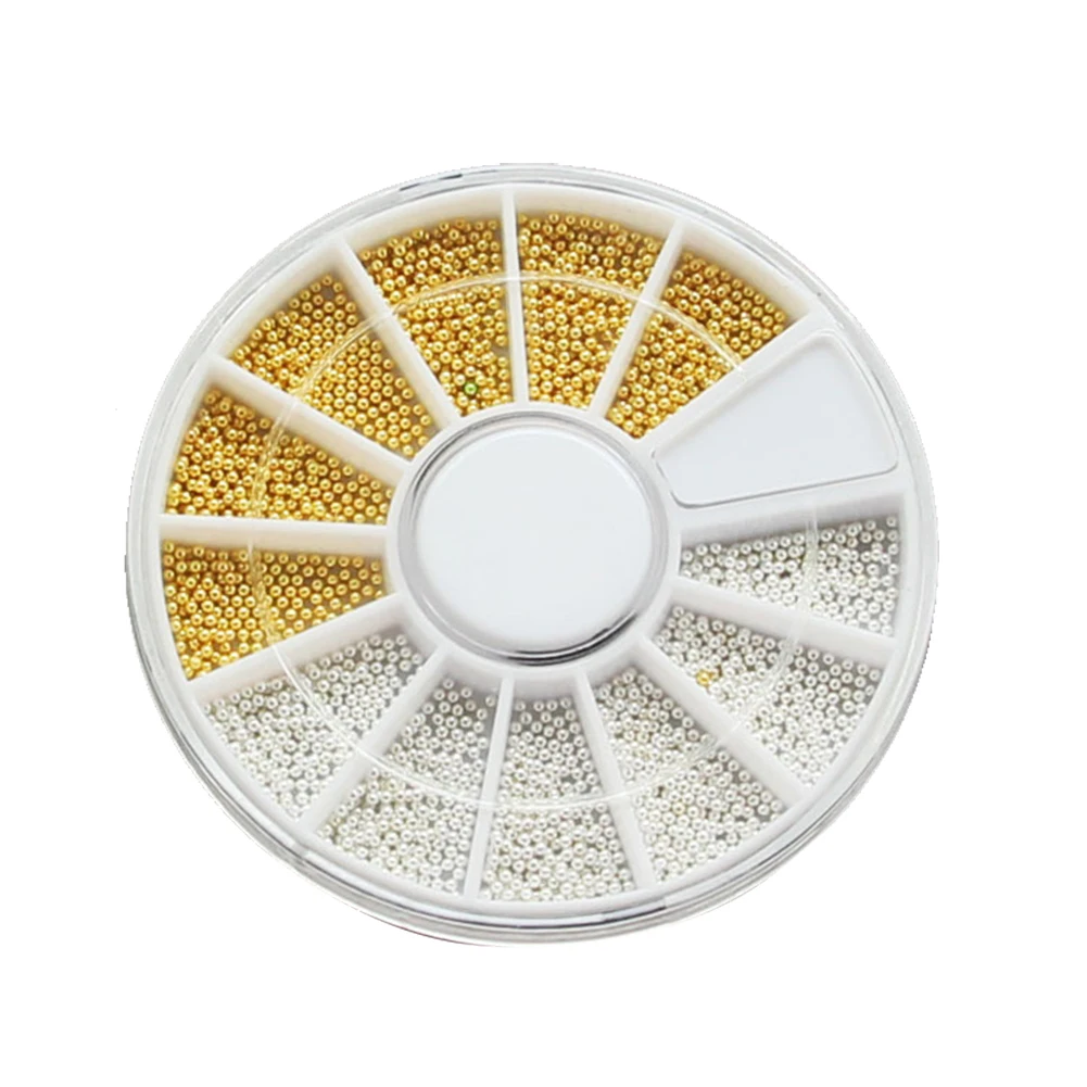3D украшения для дизайна ногтей металлические бусины блестящая переводная