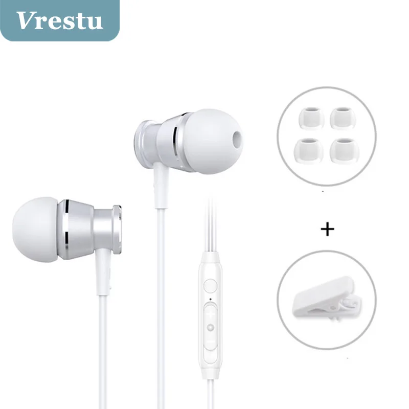 

3.5mm Jack Metal Wired Earphone Sport In-ear Hifi Bass Stereo Headset for iPhone Samsung Xiaomi Earbud Fone De ouvido Auriculare