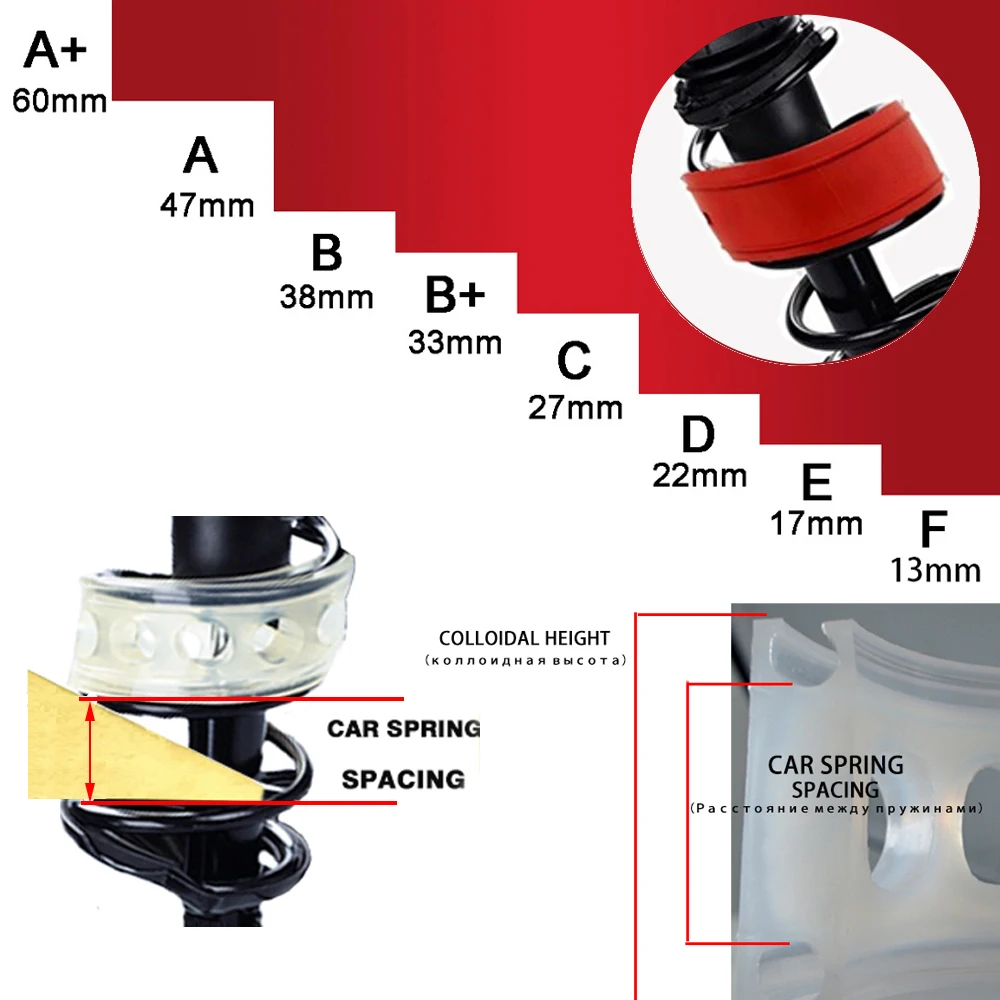 Автомобильные амортизаторы TPUAMT универсальные Пружинные баферы для