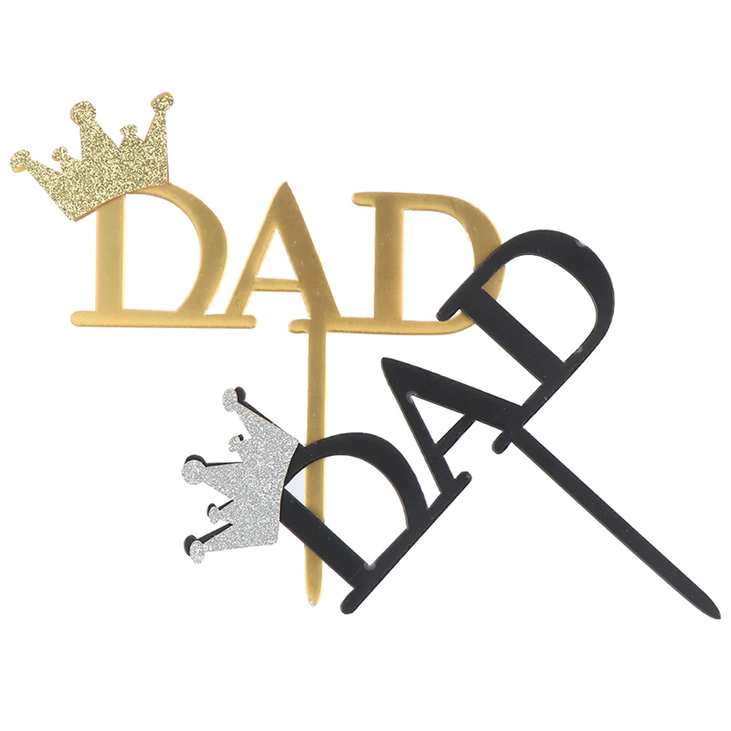

Glitter Acrylic Dad Cake Topper Happy Father's Day Cake Topper Daddy Father's Birthday Cupcake Topper Party Cake Decorations