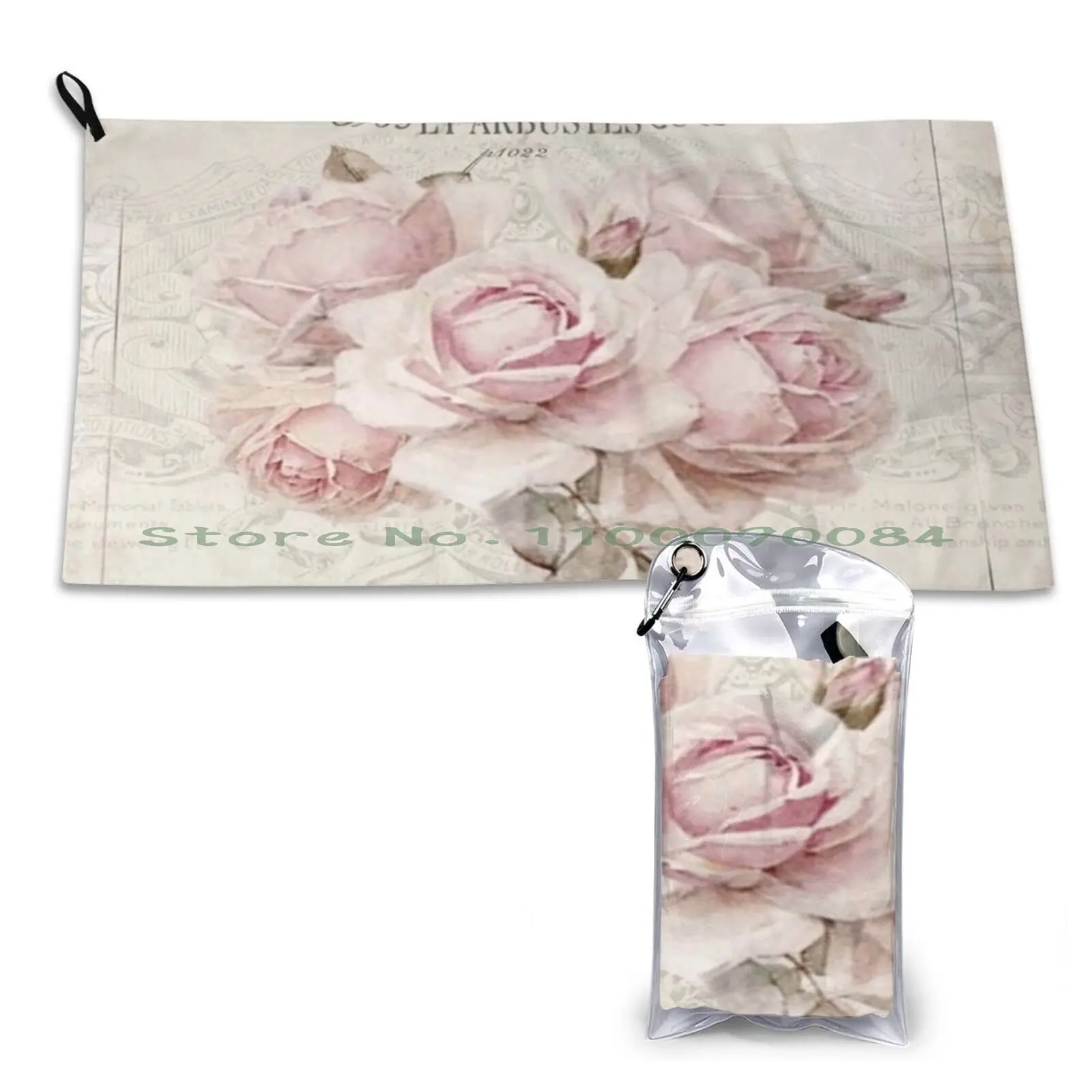 Gym Sports Bath Portable French Shabby Chic Vintage Rustic Distressed Modern Trendy Powder