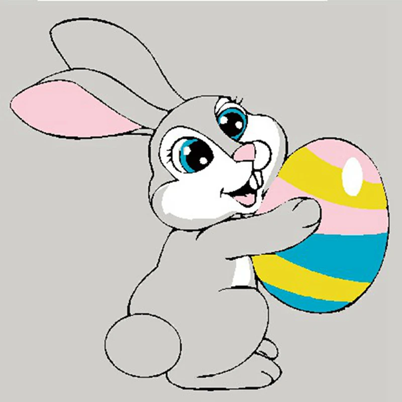 

YNX's latest 5D diamond cartoon rabbit cross stitch square diamond DIY animal bedroom creative diamond hanging picture