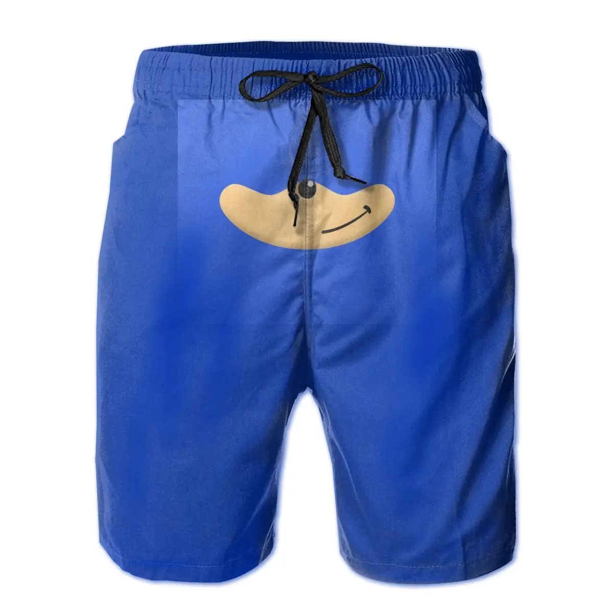 

Beach Breathable Quick Dry Graphic R92 Sports Cute Animal Face Blue Hedgehog Male Shorts