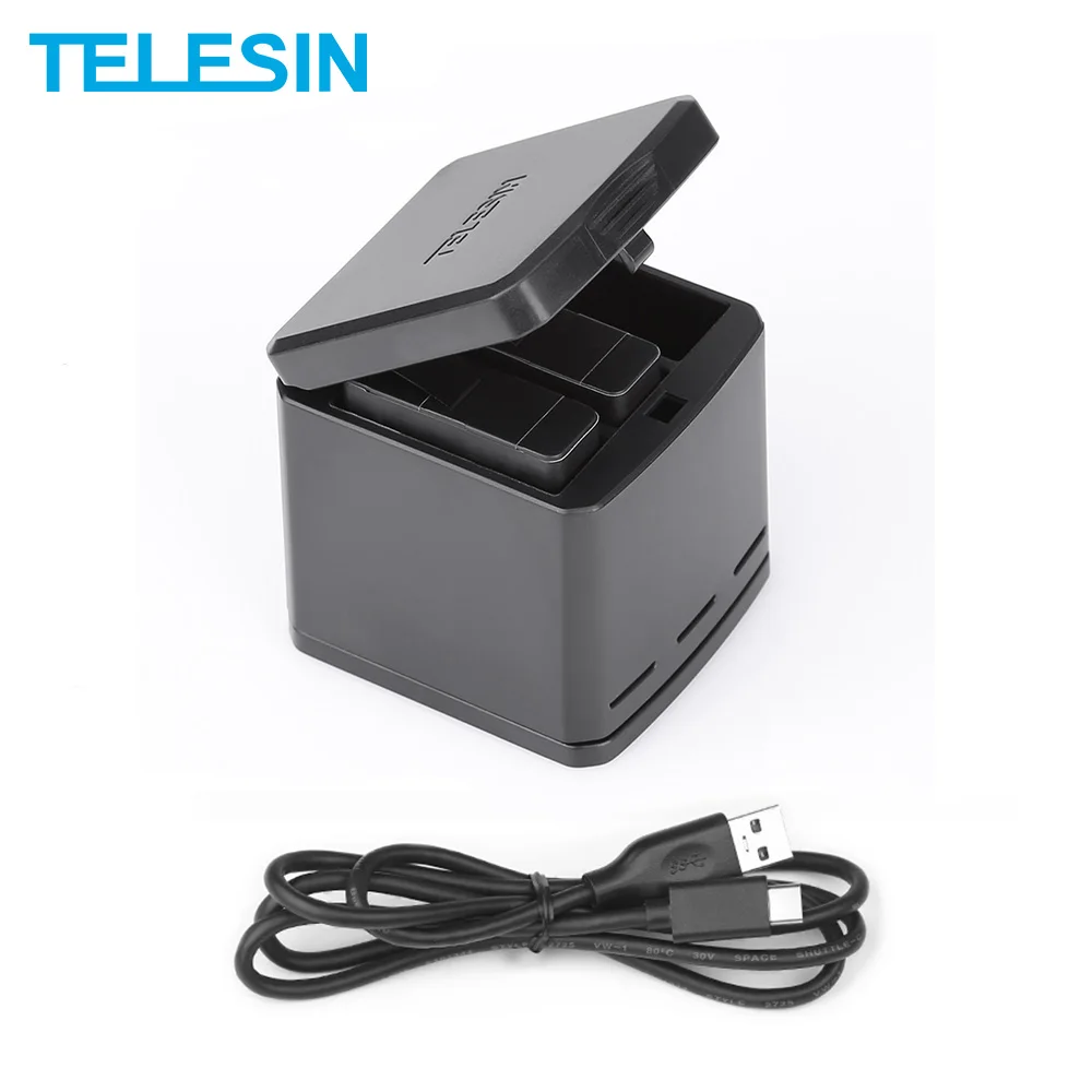 

Зарядное устройство TELESIN с кабелем USB Type-C для GoPro Hero 5 6 7 8