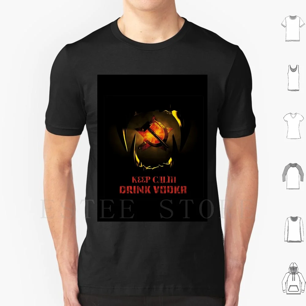 Футболка с надписью «Keep Calm», «сделай сам», большие размеры, 100% хлопок, серп, «Keep Calm», «пить водку», русская Советская Россия, монстры зубы