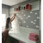 Самодельная Наклейка на стену с облаком, домашний декор для спальни, гостиной, стеклянного шкафа, настенный постер, самоклеящиеся виниловые обои с водой