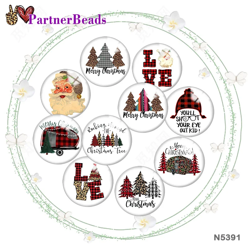 

Christmas tree Image printing metal DIY snap button accessories Fit bag hat Clothes shoes N5391