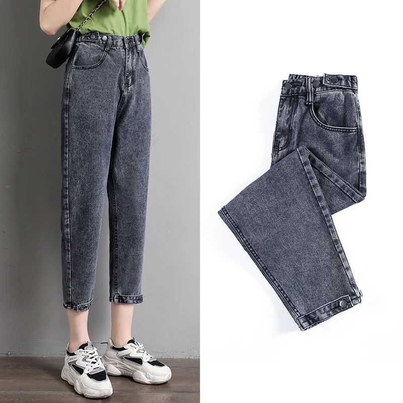 

Vintage Clothes 5XL Women's Harlem Jeans High Waist Loose Spring / Autumn Mom Pants Look Slim and Oversized Boyfriends