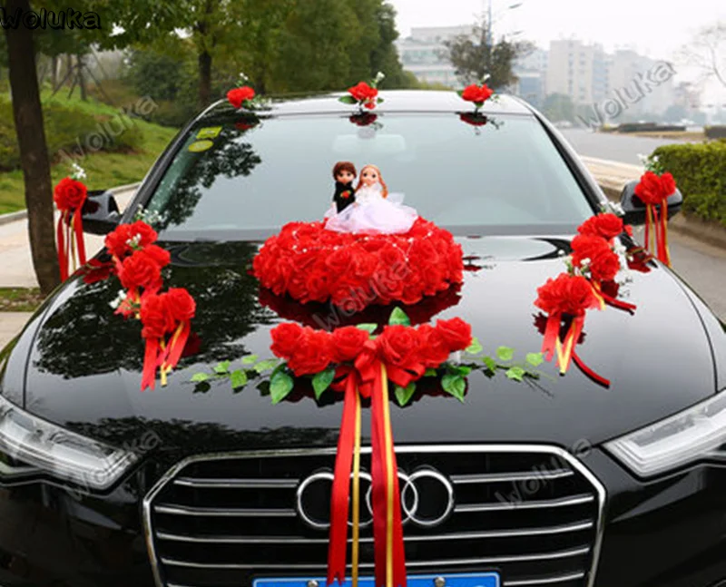 Основное свадебное оформление автомобиля передний цветок свадебный автомобиль команда Sen набор поплавков автомобиль набор свадебная композиция CD50 Q03