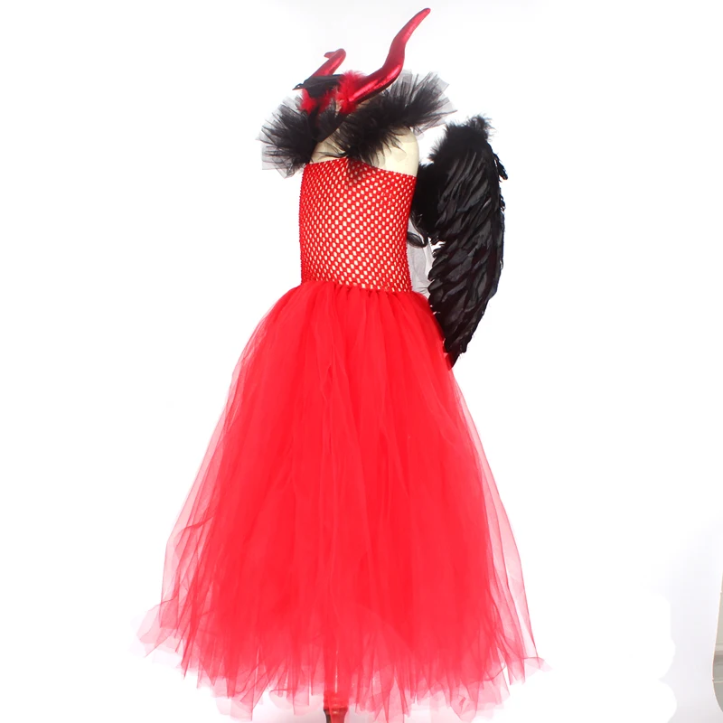 Детская одежда на Хэллоуин малефисентная королева зла платье-пачка для девочек