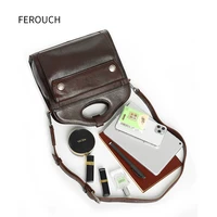 New Handbags for Women Genuine Leather Luxury Designer Shoulder Bag Casual Soft Handle Ladies Simple Manual Brown Bags 8916A