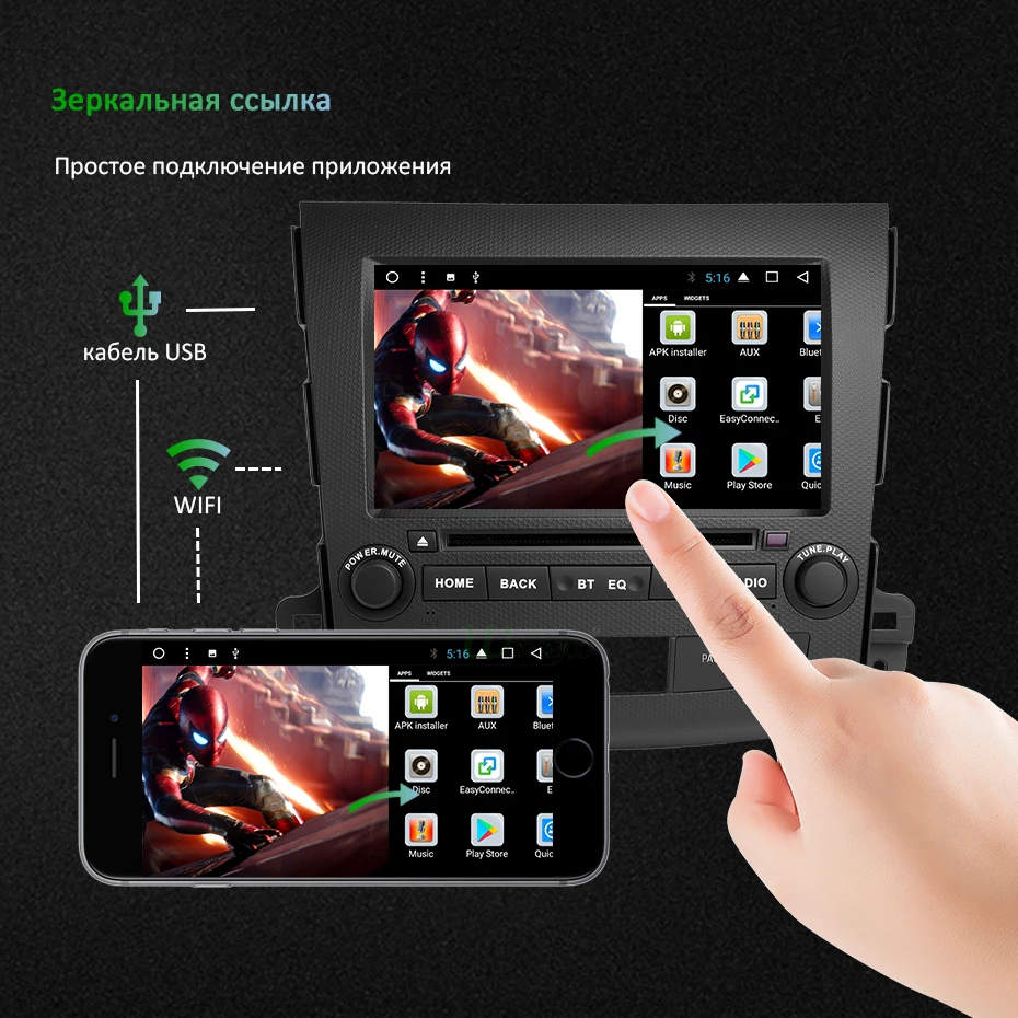 " ips экран DSP Android 9,0 4 Гб ram 64 Гб rom автомобильный dvd-плеер для Mitsubishi Outlander gps стерео радио приемник навигация ПК