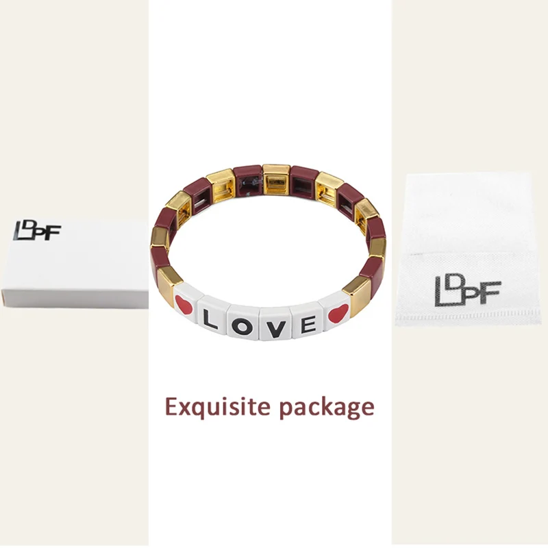 Браслет с надписью LOVE Initial для пар браслет буквами алфавита и тилой шармами
