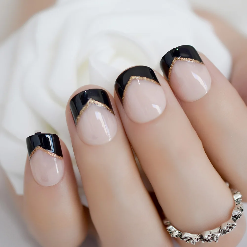 

500PCS NEW White V Style False Nail Tips Acrylic Fake Nails Full French Tips Artificial Press On Finger Nails Long Manicure Tool