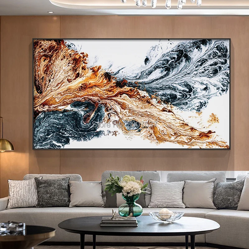 Handmade Abstract color ink splash Oil Paintings Canvas Painting Picture For Living Room Studio Aisle Home Cuadros Decoracion | Дом и сад