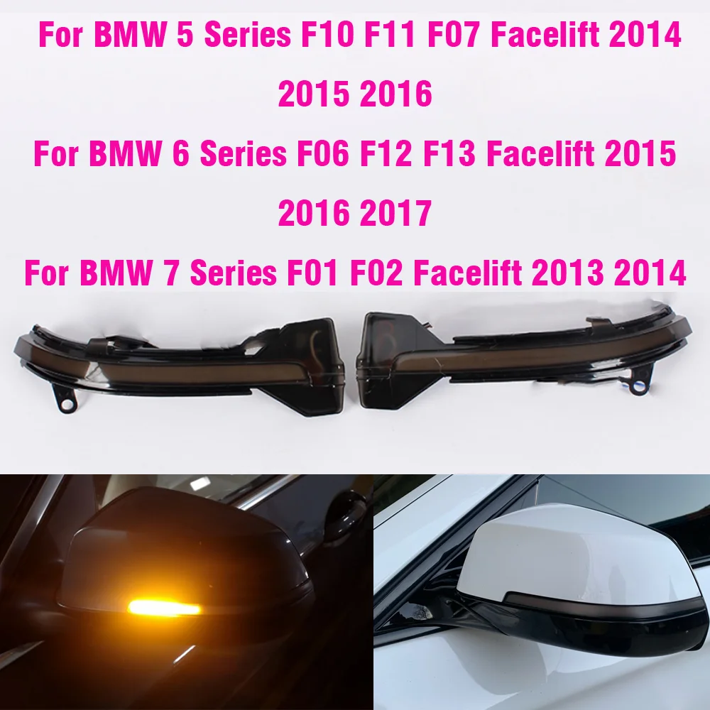 

For BMW 5 6 7 Series F01 F02 F06 F10 520d 520i 525d 528i 530d 530i LED Dynamic Turn Signal Indicator Light Lamp