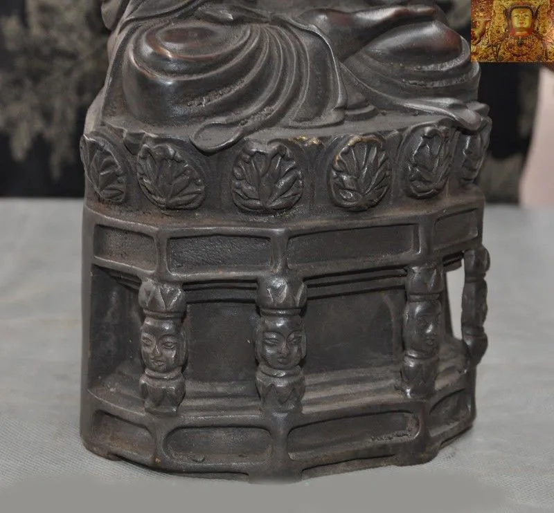 

wedding decoration 12"Antiques Tibetan Buddhism bronze Sakyamuni Shakyamuni Tathagata Buddha statue