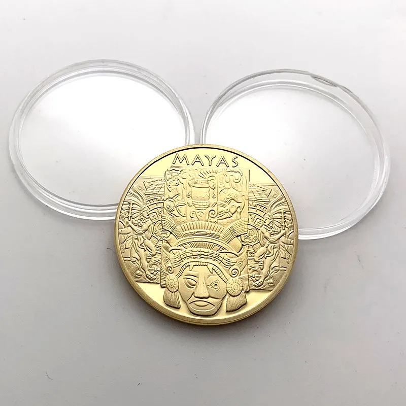 Календарь Mayan сувенирная монета коллекционная позолоченная креативная