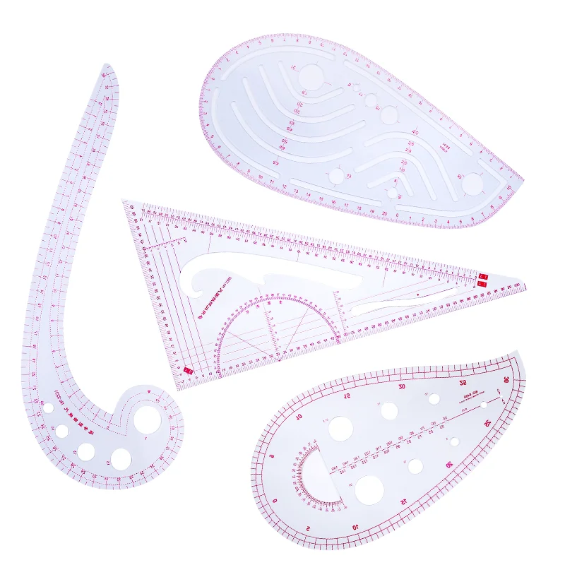 Линейка с модным рисунком LMDZ 4 стиля измерительное платье набор шаблонов для