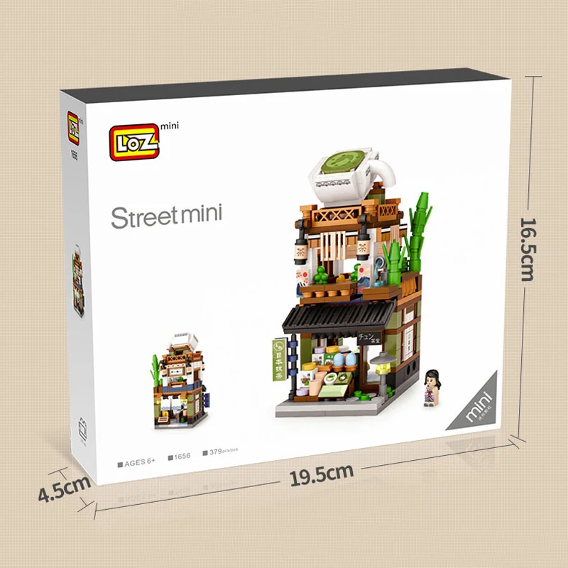 Конструктор LOZ японский город и улица для детей строительные блоки 3D