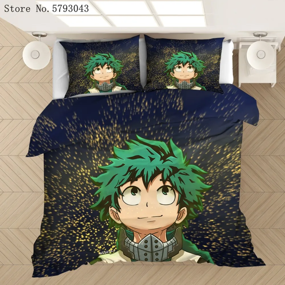 2/3 Pieces Japan Anime Bedding Set My Hero Academia Duvet Cover For Kids Adults Bed Quilt Cover Microfiber Fabric Bed Cover Set