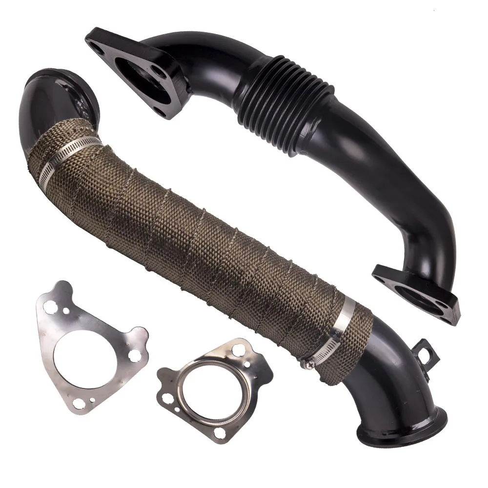 

3" Turbo Downpipe Passenger Side Up-Pipe for LB7 LLY LMM LML 6.6L Duramax Black