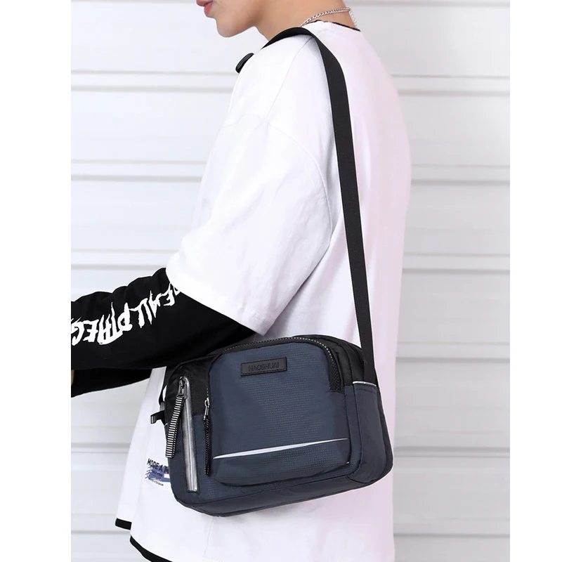 Модная новинка 2021 нейлоновая Мужская Диагональная Сумка через плечо