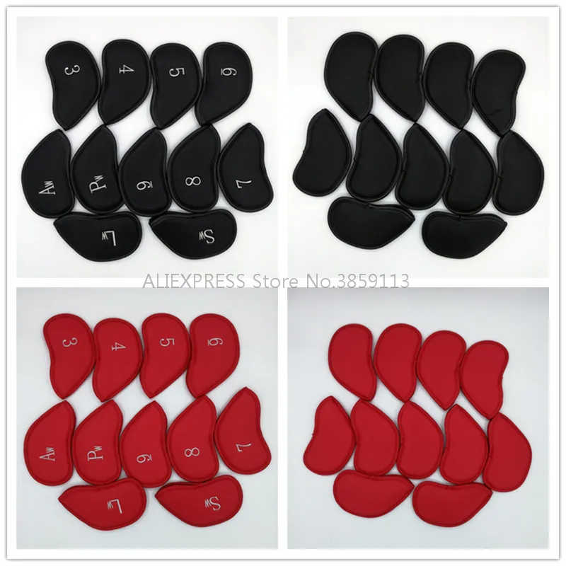 11 шт./лот легкие чехлы на голову для гольфа из искусственной кожи набор железных