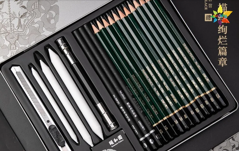 22 шт./компл. набор карандашей для эскизов деревянный карандаш с древесным углем