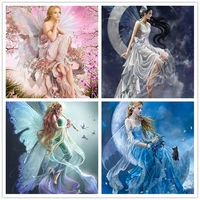 5d diy squareround diamond painting home decor hanging painting dream fairies embroidery mosaic cross stitch