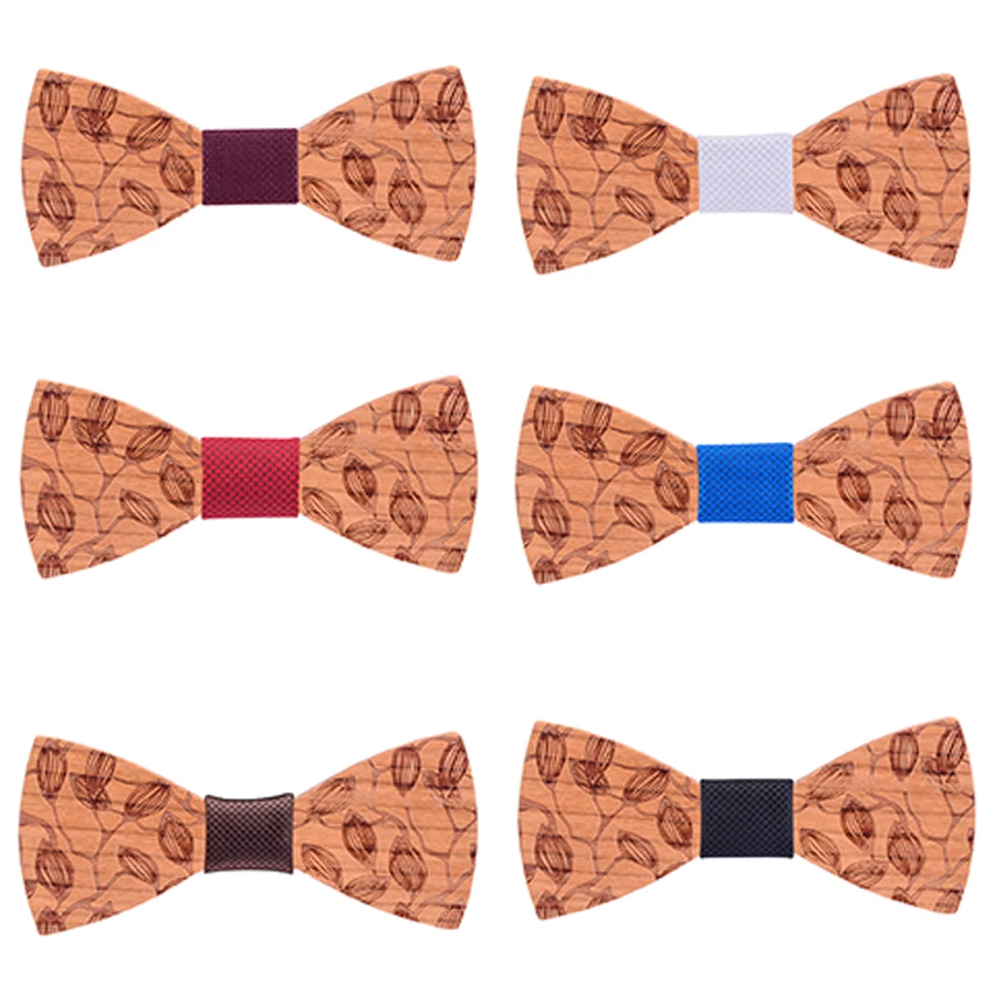 Новинка 2020 модный однотонный мужской деревянный галстук бабочка ручной работы с