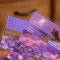 6 pcs ins romantic landscape scrapbooking material stickers aesthetic hand account journal notebook assorted stickers