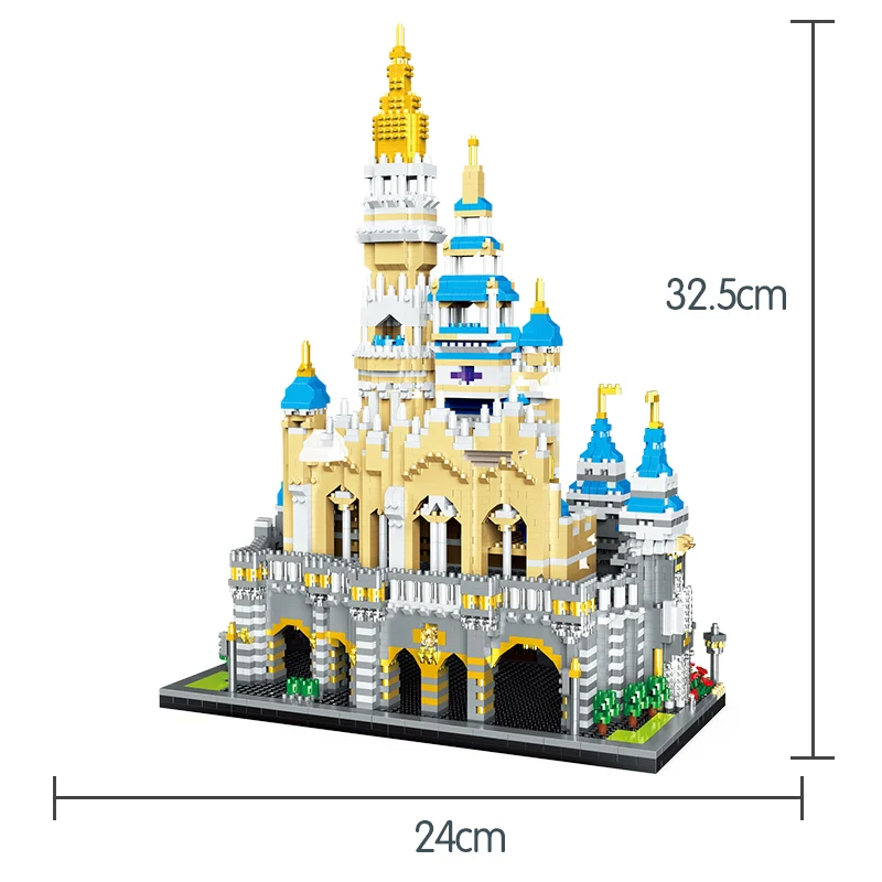 

Creator 3D Diamond Magic Princess Castle Building Blocks City Mini Architecture Amusement Park Figure Bricks Toys for Children