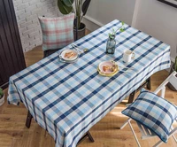 plaid cotton linen tablecloth thick rectangular birthday party wedding table cover rectangle waterproof desk cloth wipe covers
