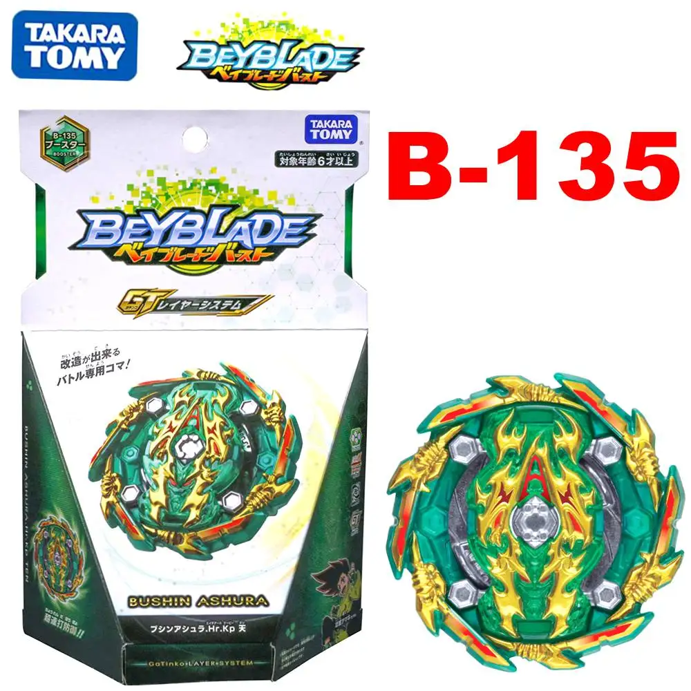 

Free Shipping Ready Stock Original Takara Tomy Beyblade Burst B-135 Booster GT Bushin Ashura.Hr.Kp Ten New in Box as Children's