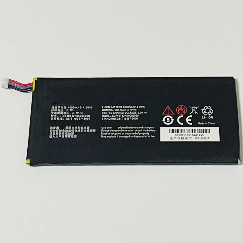 Аккумулятор 3 7 в 4000 мАч Li3740T42P5hC66050 для ZTE светильник Tab 4 T98 P98T V9S|battery for zte|battery for4000mah