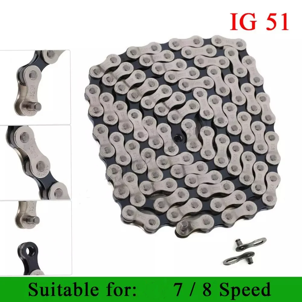 

116 Links 6S 7S 8Speed Mountain Bike Chain IG51 Freewheel Shift Chain for MTB bicycle sports accessories variable speed chain