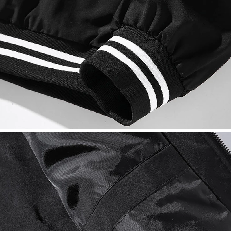 Мужская осенняя куртка-бомбер однотонная Повседневная бейсбольная модель 9XL 10XL