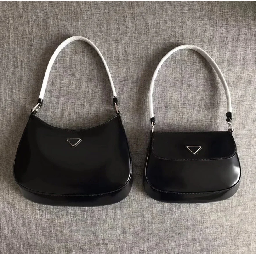 

Leather armpit handbags p home hobo middle-aged shiny cowhide all-match bags for women shoulder bag women's handbag baguette bag